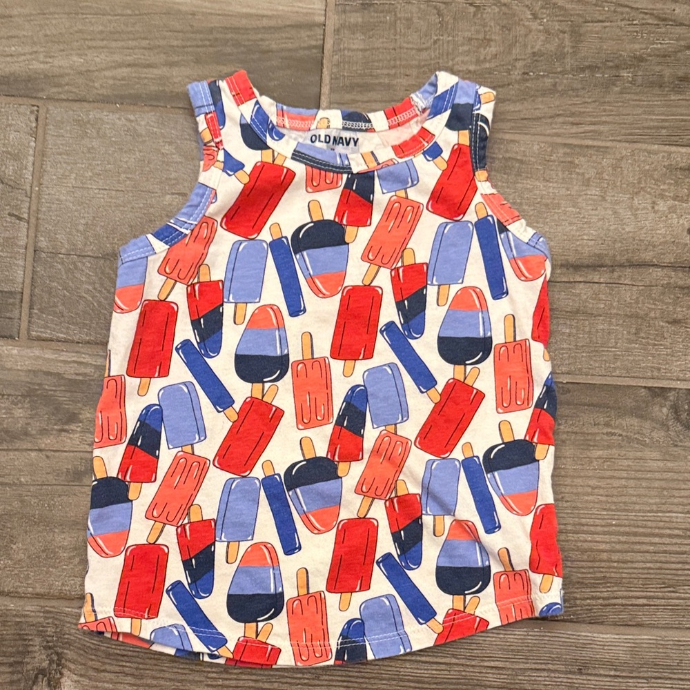Old Navy Kids Tank Top with Colorful Popsicle Print